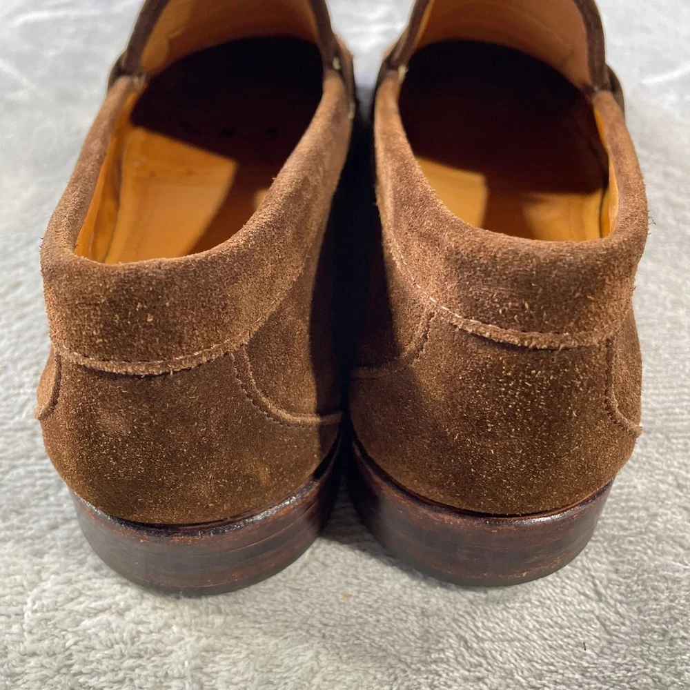 Men's Brown Suede Penny Loafers 12B